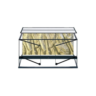 Terrarium Exo Terra noir 90x45x45cm pour reptiles et amphibiens - Habitat sécurisé avec ventilation et portes à ouverture facile Terrarium Exo Terra noir 90x45x45cm pour reptiles et amphibiens - Habitat sécurisé avec ventilation et portes à ouverture facile