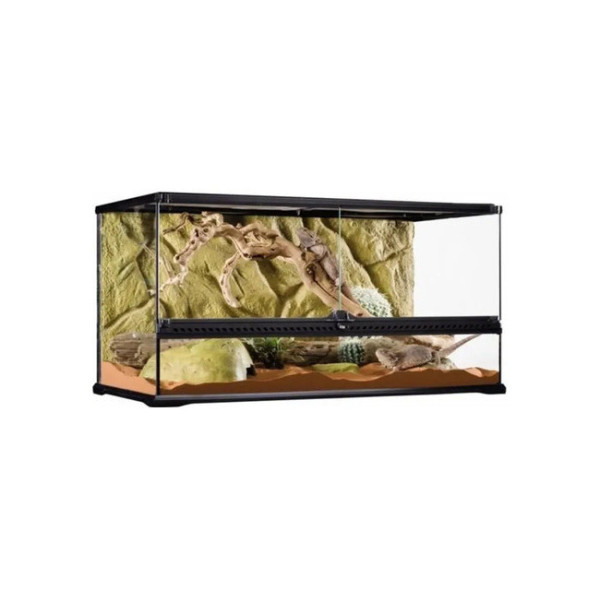 Terrarium en verre 90x45x45cm pour reptiles et amphibiens PT2613 – Exo Terra noir