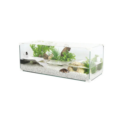 Aquarium Karapas Aqua 100 Blanc pour tortues - Dimensions précises (100x40x50cm) Aquarium Karapas Aqua 100 Blanc pour tortues - Dimensions précises (100x40x50cm)