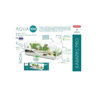 Rampe LED incluse - Aquarium tortue Zolux, Aquarium 80L avec zone terrestre Rampe LED incluse - Aquarium tortue Zolux, Aquarium 80L avec zone terrestre