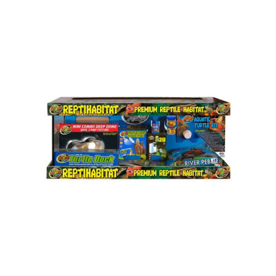 Terrarium Zoo Med NT-T22E 76x30x30cm pour tortues d'eau (aquatiques) - Vue complète avec équipement Terrarium Zoo Med NT-T22E 76x30x30cm pour tortues d'eau (aquatiques) - Vue complète avec équipement