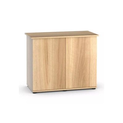 Meuble JUWEL SBX Rio 290 chêne clair - Vue avant avec porte coulissante et étagère pratique Meuble JUWEL SBX Rio 290 chêne clair - Vue avant avec porte coulissante et étagère pratique