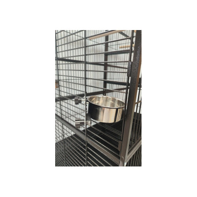 Cage double Zolia Gabon pour grands perroquets 180x100x178cm – Structure en métal résistant