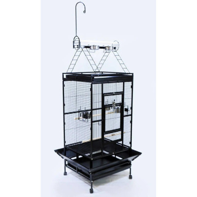 Cage Zolia Youyou pour perroquets moyens et grandes perruches 79x74x204cm - Structure métal robuste Cage Zolia Youyou pour perroquets moyens et grandes perruches 79x74x204cm - Structure métal robuste