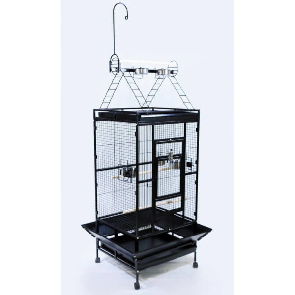 Cage pour perroquet moyen ou grande perruche ou youyou 79x74x204cm - Zolia