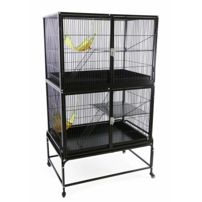 Cage Zolia Funzy pour furets et rongeurs 95x66x160cm - 3 niveaux avec rampes