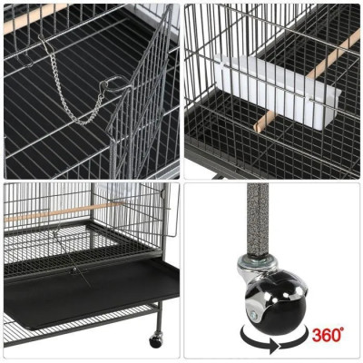 Cage pour grand perroquet Ara avec perchoirs. Cage pour grand perroquet Ara avec perchoirs.