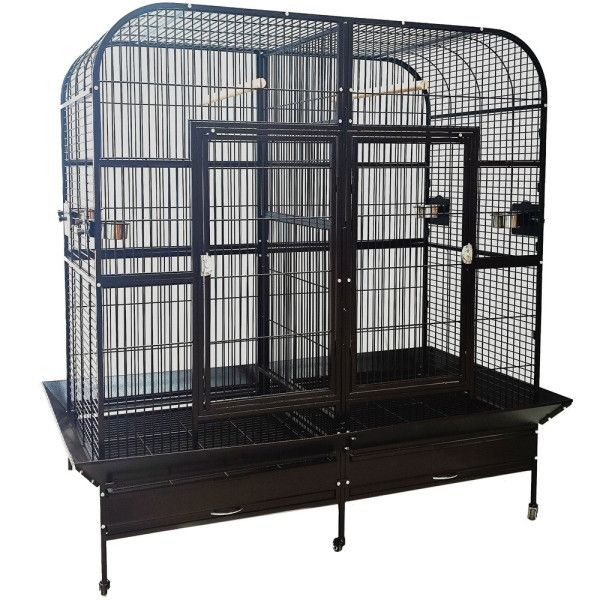 Cage double pour grand perroquet Gabon 180x100x178 cm - Zolia