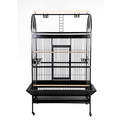 Cage perroquet robuste avec aire de jeu sur le toit. Cage perroquet robuste avec aire de jeu sur le toit.