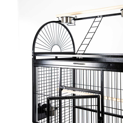 Cage à oiseaux en métal noir design Zolia Aratinga. Cage à oiseaux en métal noir design Zolia Aratinga.