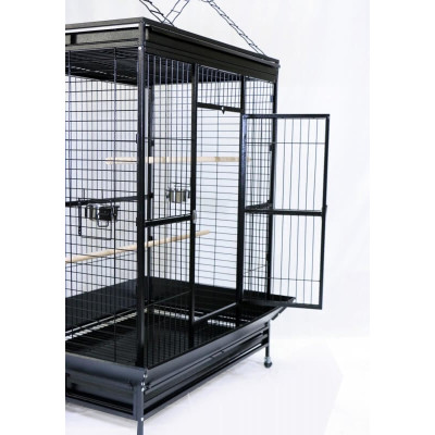 Cage à oiseaux spacieuse avec perchoir extérieur Zolia Ara. Cage à oiseaux spacieuse avec perchoir extérieur Zolia Ara.
