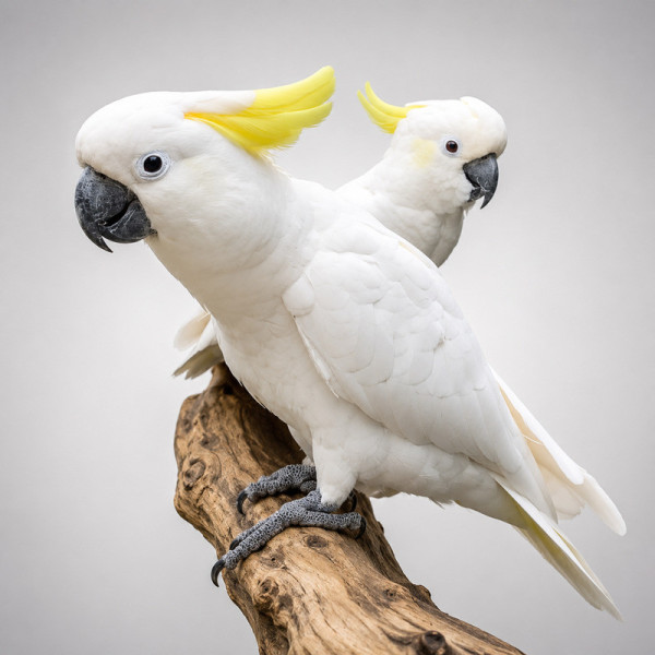 Perroquet cacatoès à huppe jaune - Cacatua galerita EAM mâle ou femelle (6 mois) 005
